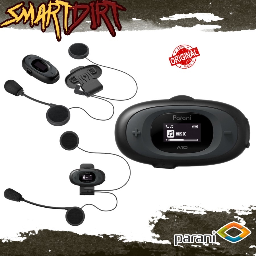 Jual PARANI A10 BOOM MOTORCYCLE BLUETOOTH INTERCOM ORIGINAL | Shopee ...