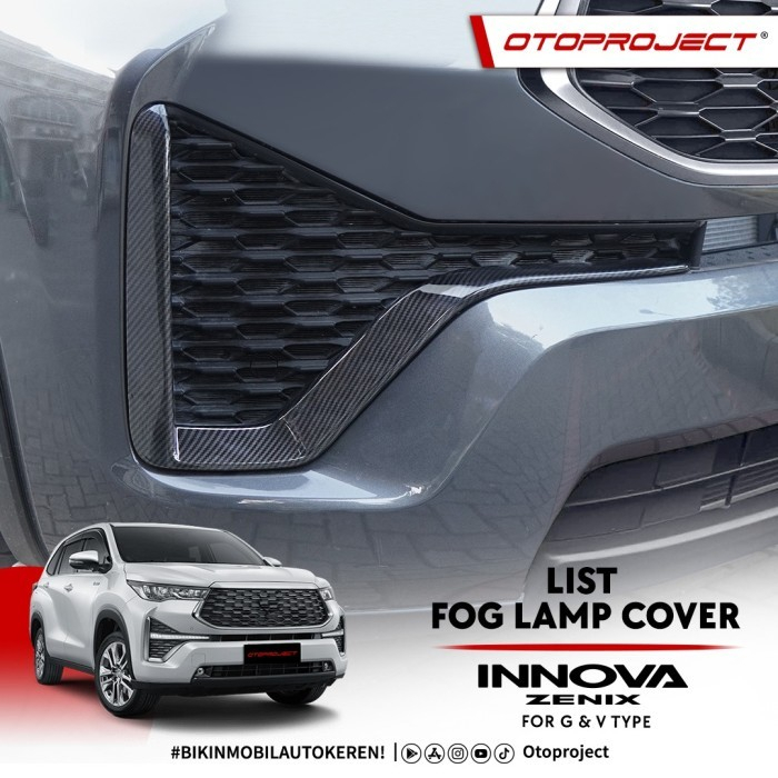 Jual List Fog Lamp Innova Zenix Foglamp Cover Carbon Shopee Indonesia