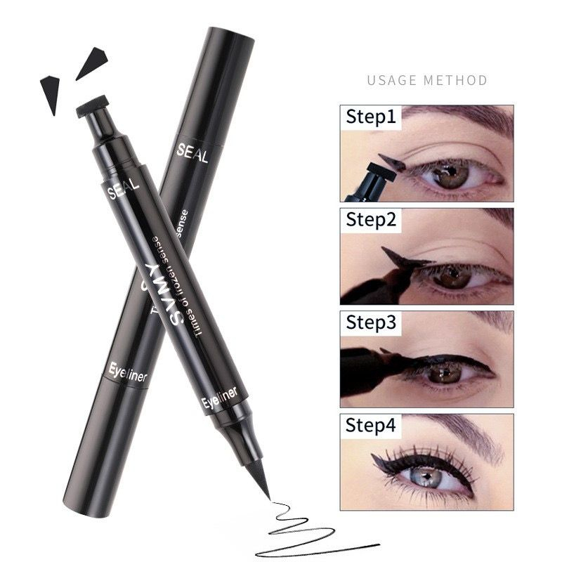 Jual Eyeliner Stamp 2in1 Waterproof Liquid / Eyeliner Wing With Stamp Long Lasting / Eyeliner