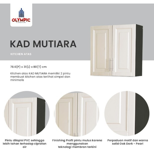 Jual [Kargo] OLYMPIC KITCHEN SET ATAS 2 PINTU KAD MUTIARA RAK RAKK ...