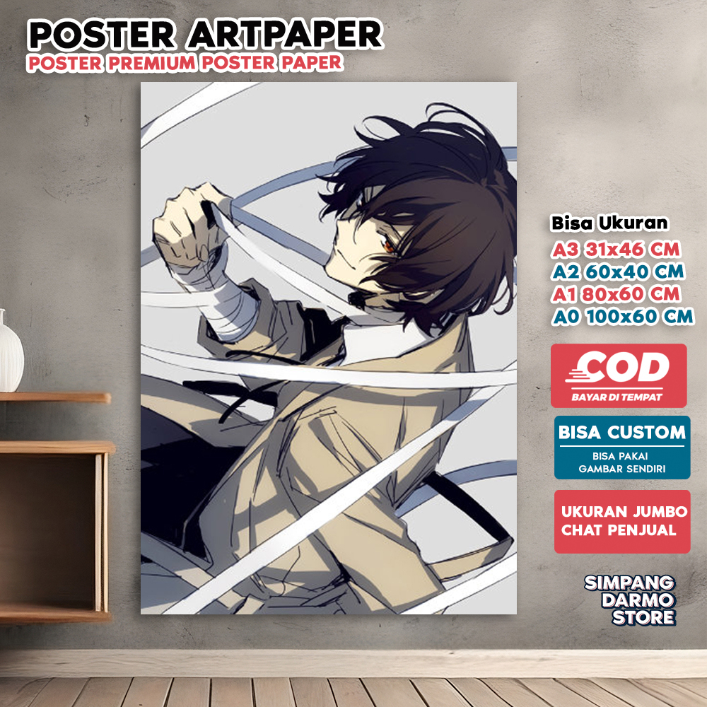 Jual Poster Anime Bungou Stray Dogs: Kualitas HD dan Bisa Custom untuk ...