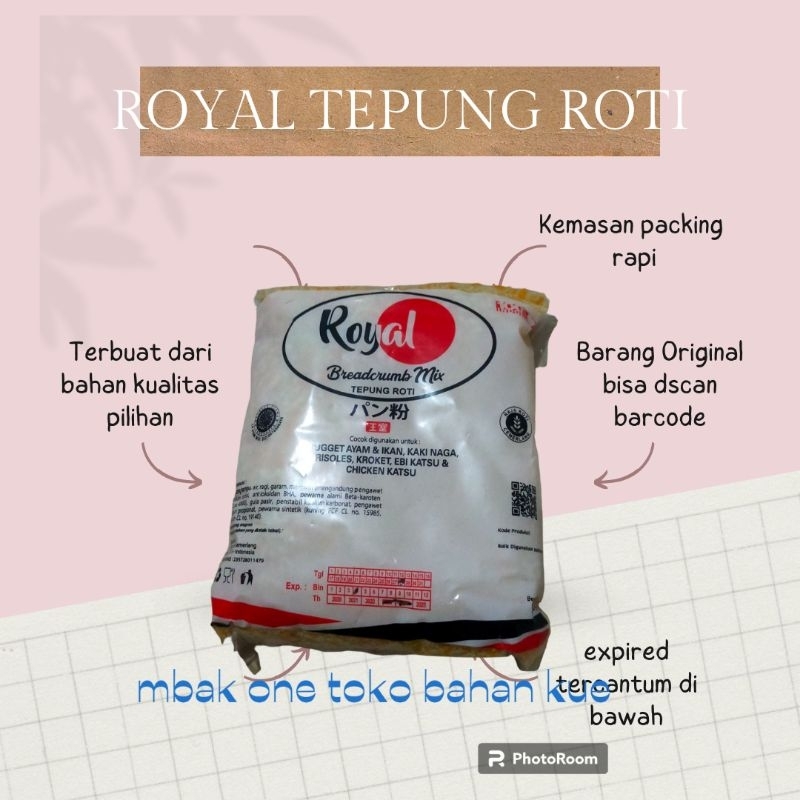 Jual ROYAL TEPUNG ROTI 250gram | Shopee Indonesia