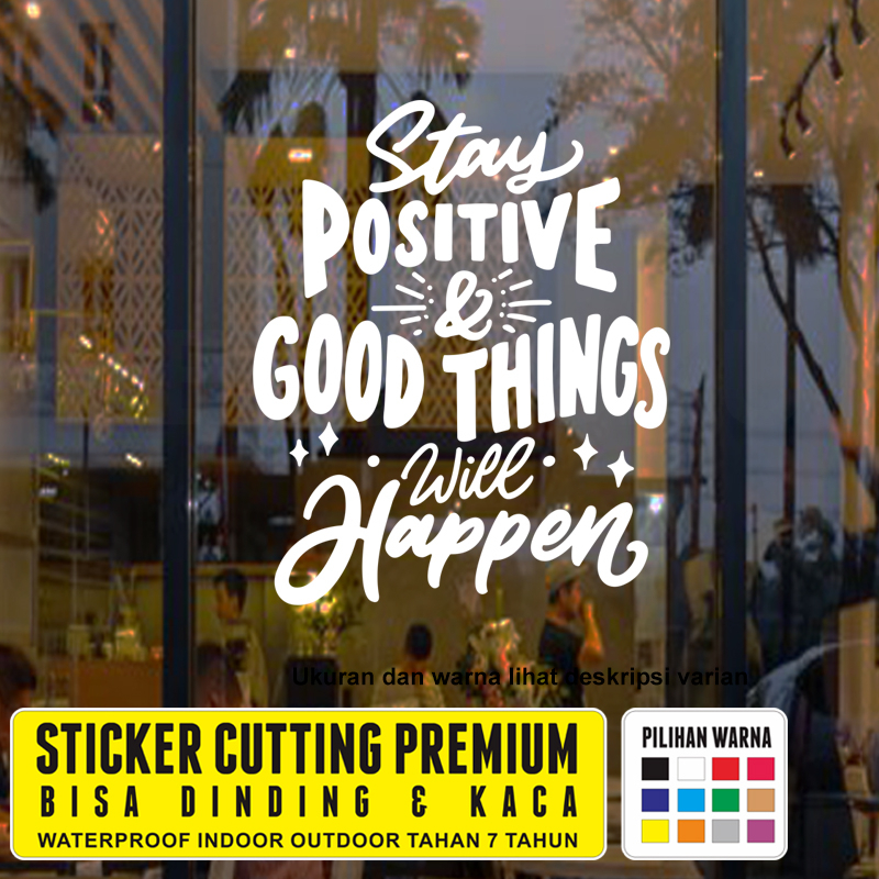 Jual Sticker Dinding Kaca Motivasi Cafe Ruang Kerja Kantor Kamar Rumah ...