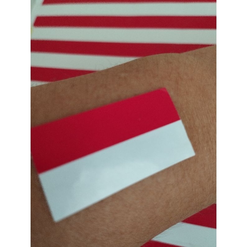 Jual Stiker Pipi Bendera Merah Putih I Love Indonesia Supporter