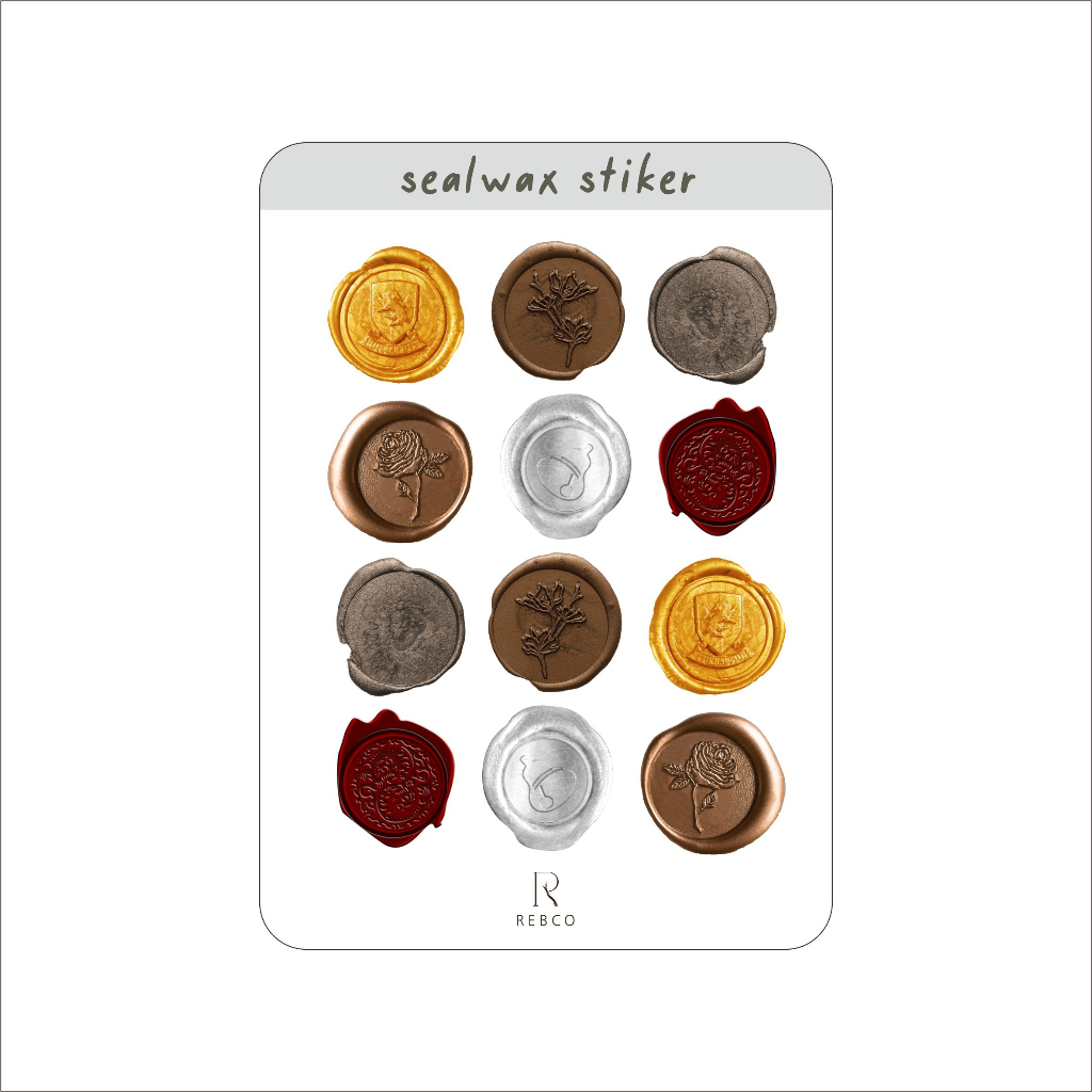 Jual Sealwax stiker by Rebco / waxseal stiker / sealwax / stiker bujo ...