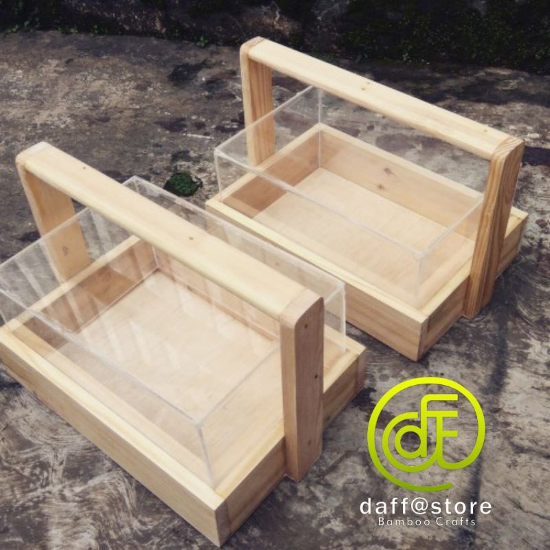 Jual keranjang kayu kotak hantaran parcel rantang kayu kemasan hamper ...