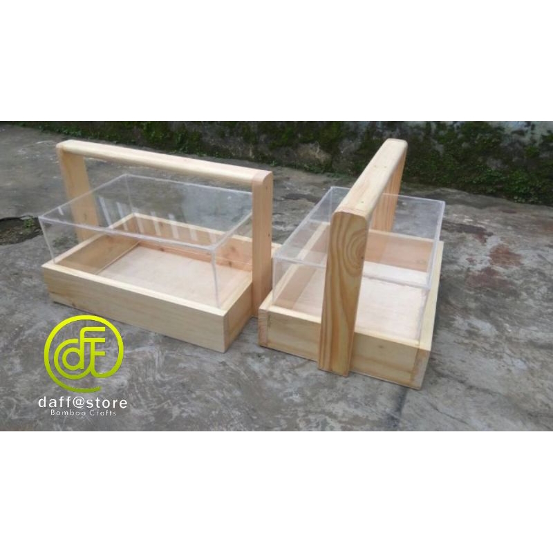 Jual keranjang kayu kotak hantaran parcel rantang kayu kemasan hamper ...