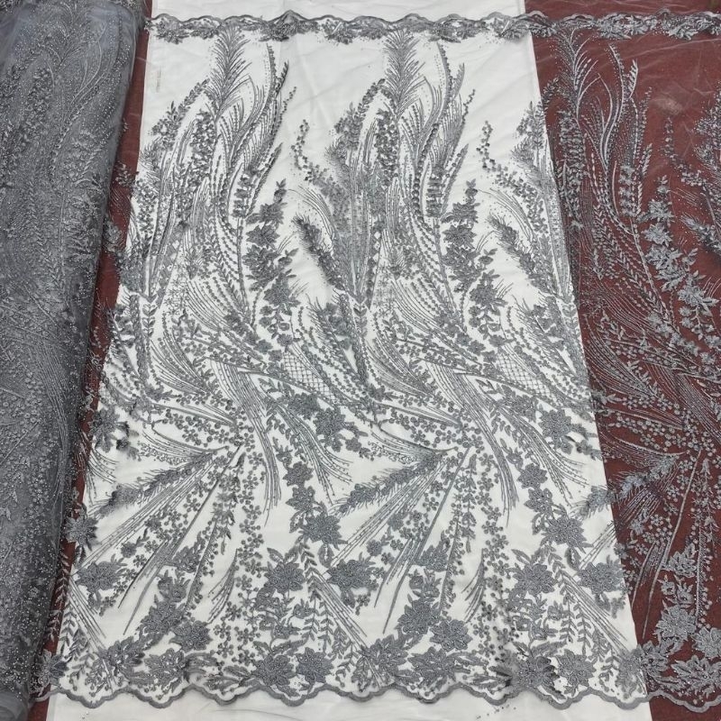 Jual bahan kain Tille Payet yg terbaru/model salur panel/bahan kebaya ...