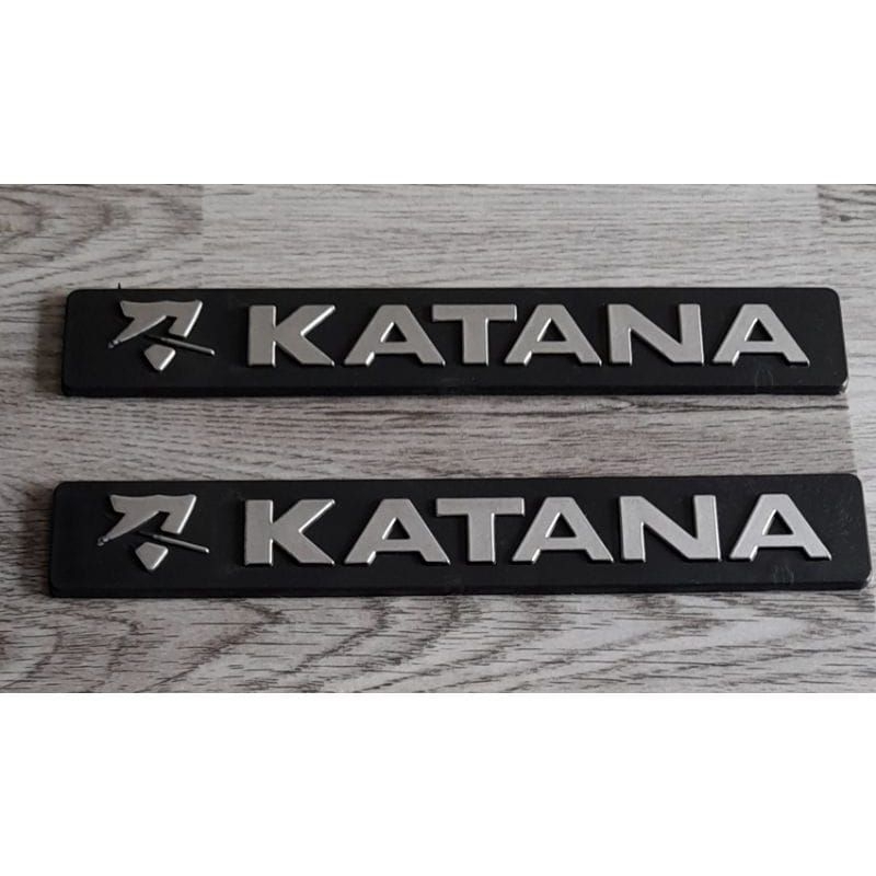 Jual Emblem logo Tulisan Suzuki Katana set / Emblem logo Katana set