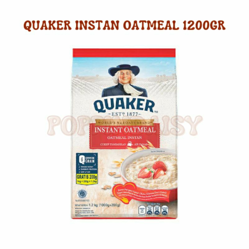 Jual [EXP MARET 2026] Quaker Instant Oatmeal 1200 gr / 1,2 kg | Shopee ...