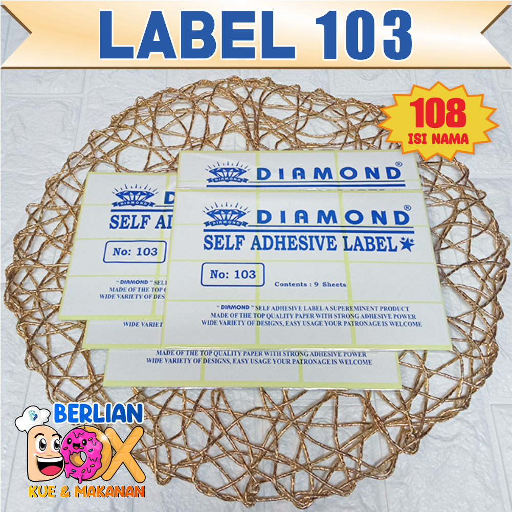 Jual Label Stiker Nama Undangan Kode 103 (108 Label/Pack) 3 X 6,4 Cm ...