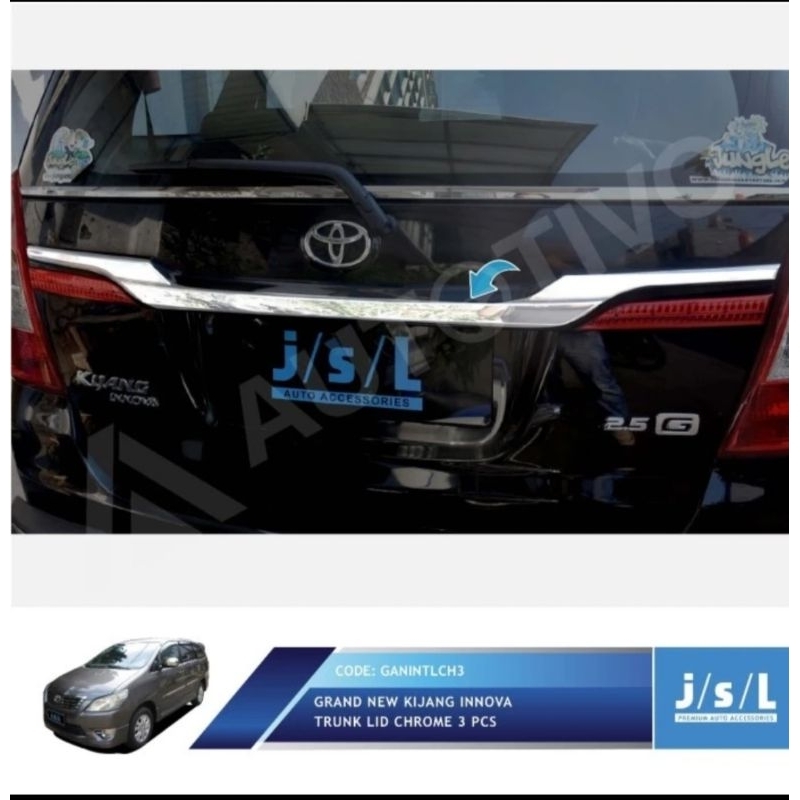 Jual List Bagasi Belakang Grand Kijang Innova Trunklid Chrome 3 Pcs ...