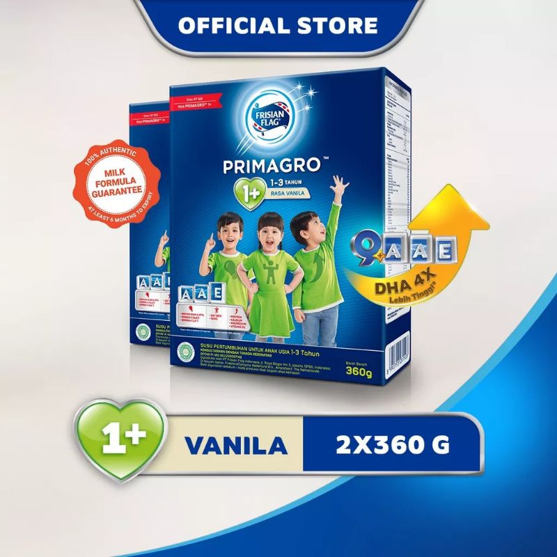 Jual FRISIAN FLAG PRIMAGRO 1+ VANILA 360g (Harga 2pcs) | Shopee Indonesia