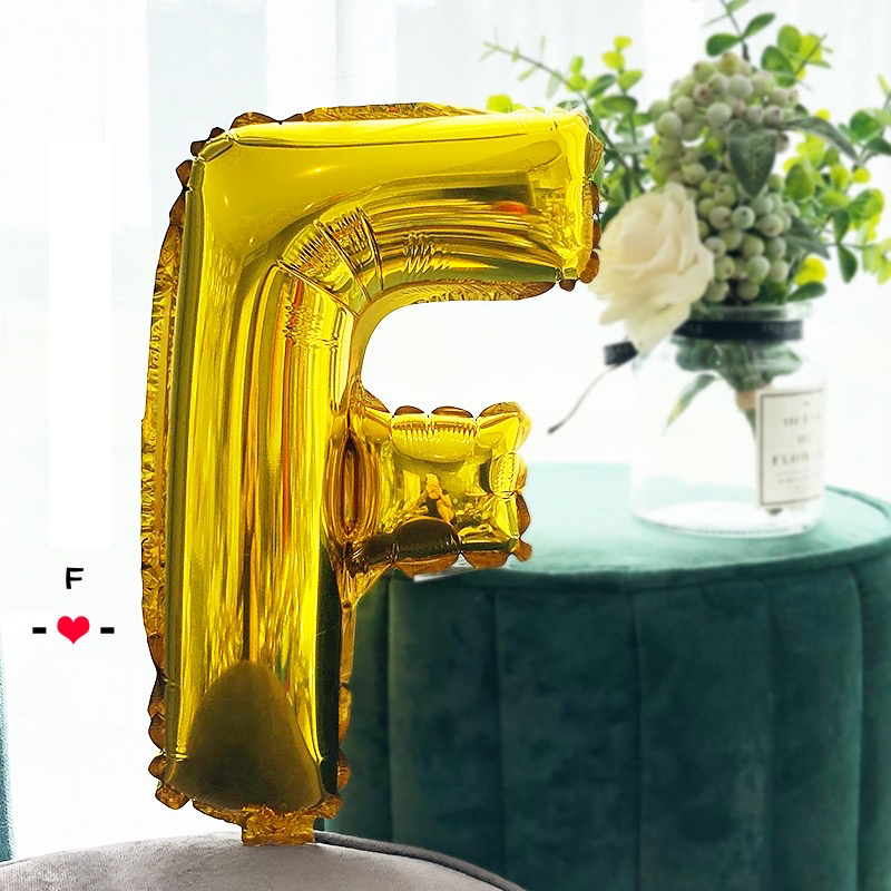 Jual Balon Foil Huruf Cm Abjad Huruf A Z Gold Ballon Alfabet Happy Birthday Grosir Pcs