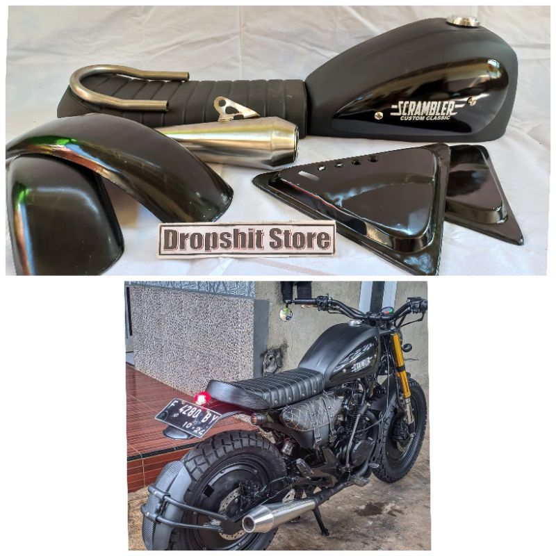 Jual Paket Custom Ducati Scrambler Cat Pakey Body seat Japstyle Ducati Scrambler Paket Scrambler Shopee Indonesia