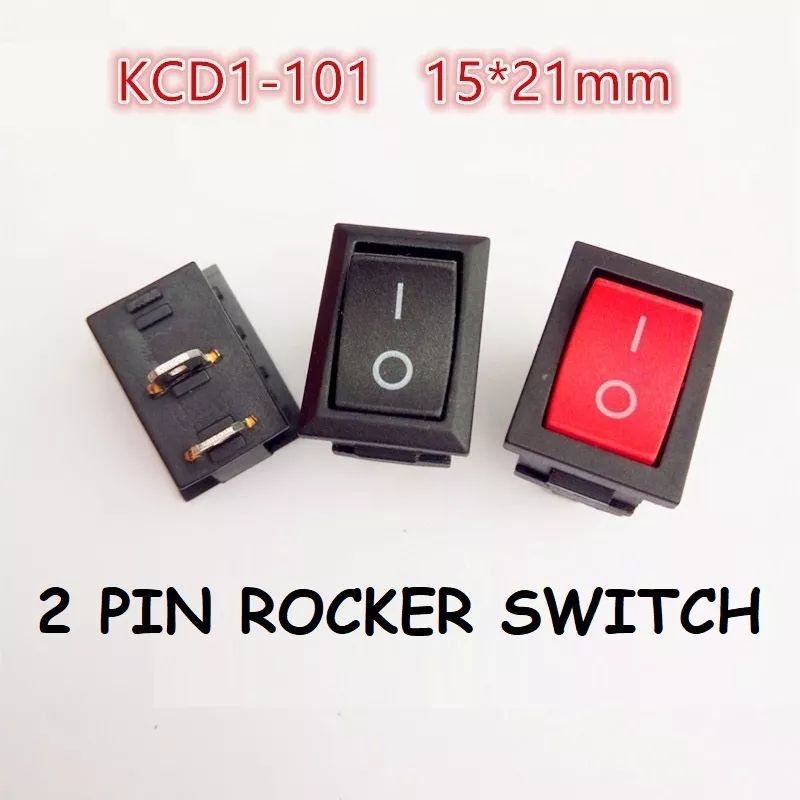 Jual Saklar rocker switch ON-OFF Hitam 2 pin - Switch Hitam ON-OFF 2 ...