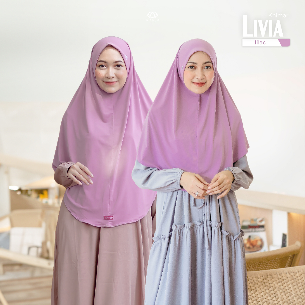 Jual Arafa Hijab Khimar Livia M Dan L Jilbab Kerudung Instan Non Pad Jersey Premium