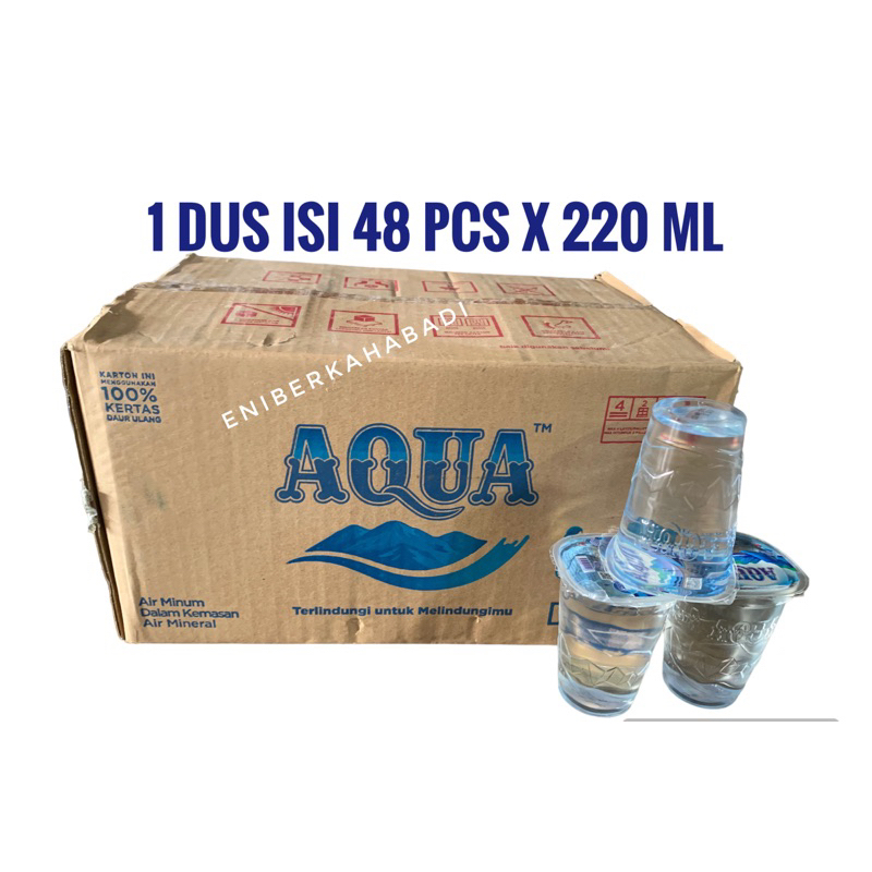Jual Aqua Gelas 1 dus isi 48 pcs x 220 ml (November 2026) | Shopee