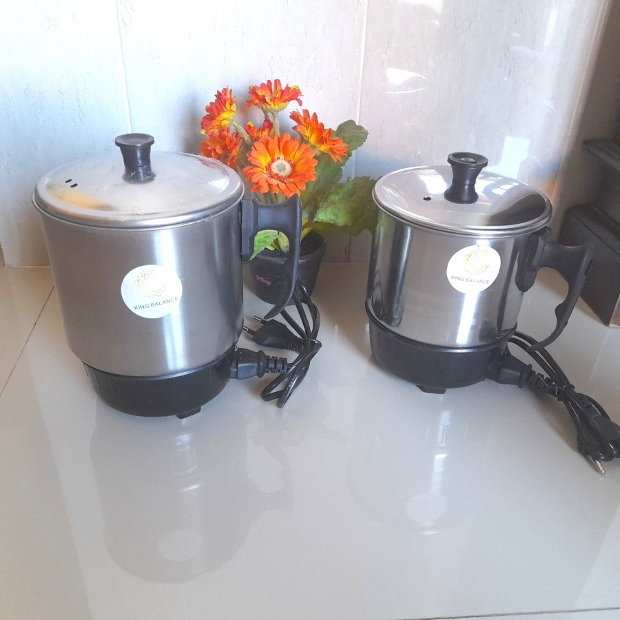 Jual Teko Mug Pemanas Air Mini Listrik Electric Heating Cup Stainless ...
