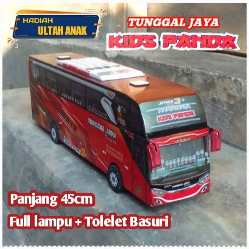 Jual Miniatur Bus Tunggal Jaya Kidspanda Merah Mainan Baru Hadiah Ultah ...