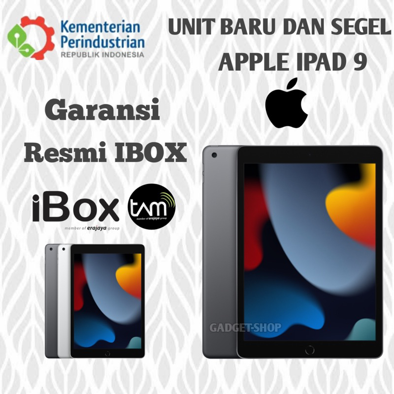 Jual apple ipad 9 64GB & 256GB garansi resmi 1 Tahun new segel greenpel