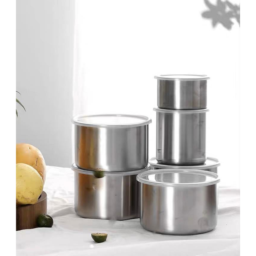 Jual LUCA ROUND FOOD CONTAINER STORAGE BULAT STAINLESS 304 TUTUP ...