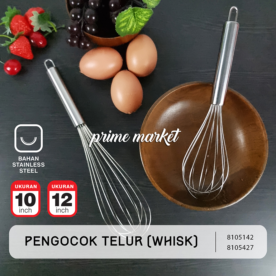 8 - 22 Inches Stainless Steel Egg Whisk (All Size) — AlatDapur