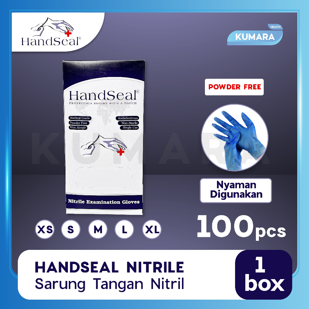 Jual HANDSEAL - Sarung Tangan Nitrile Powder Free | Shopee Indonesia