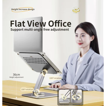 JOPREE P30 Desktop Metal Stand 360 Rotate Laptop Notebook Macbook Aluminium Adjustable Size 17