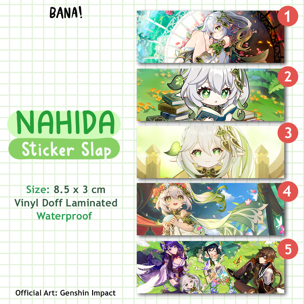 Jual Stiker Slap NAHIDA Genshin Impact Stiker Anime Premium | BANA ...