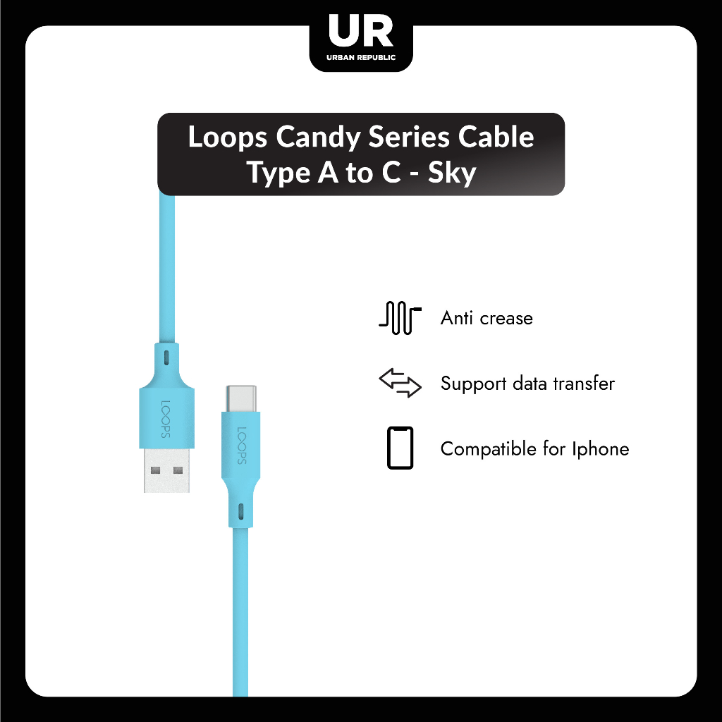 Jual Loops Candy Series Cable A to L - Sky | Shopee Indonesia