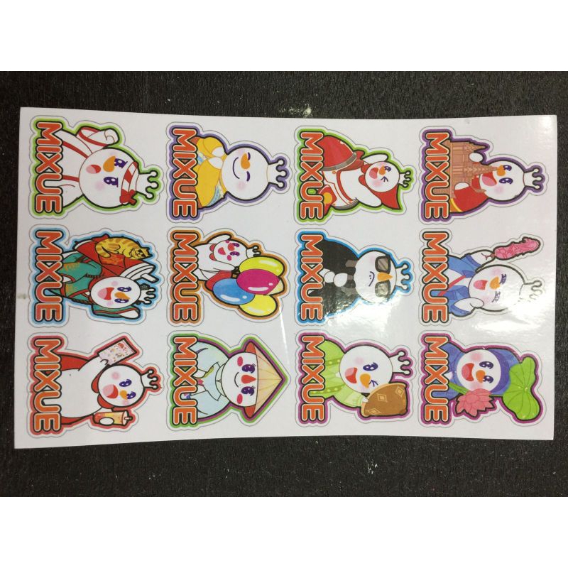 Jual Sticker Mixue set mascot ice cream 10lembar | Shopee Indonesia