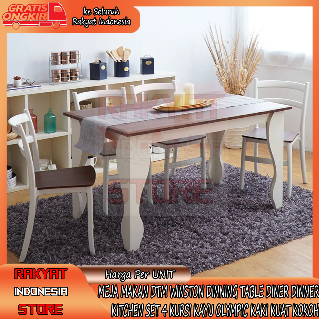 Jual Kargo Meja Makan Dtm Winston Olympic Dinning Table Dinner Diner Kitchen Set Kursi Bahan