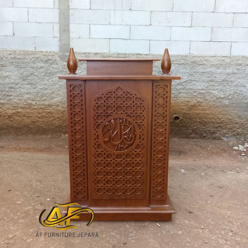 Jual mimbar minimalis /mimbar kayu jati, mimbar masjid | Shopee Indonesia