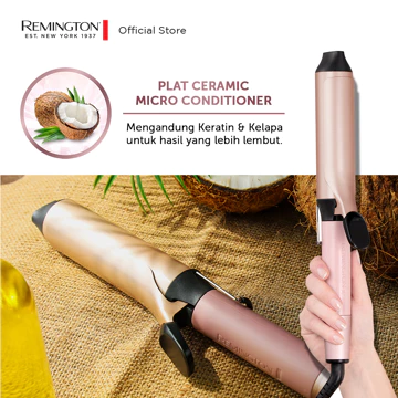 Paket Remington Coconut Smooth Catokan S5901 Pengeriting Rambut CI5901