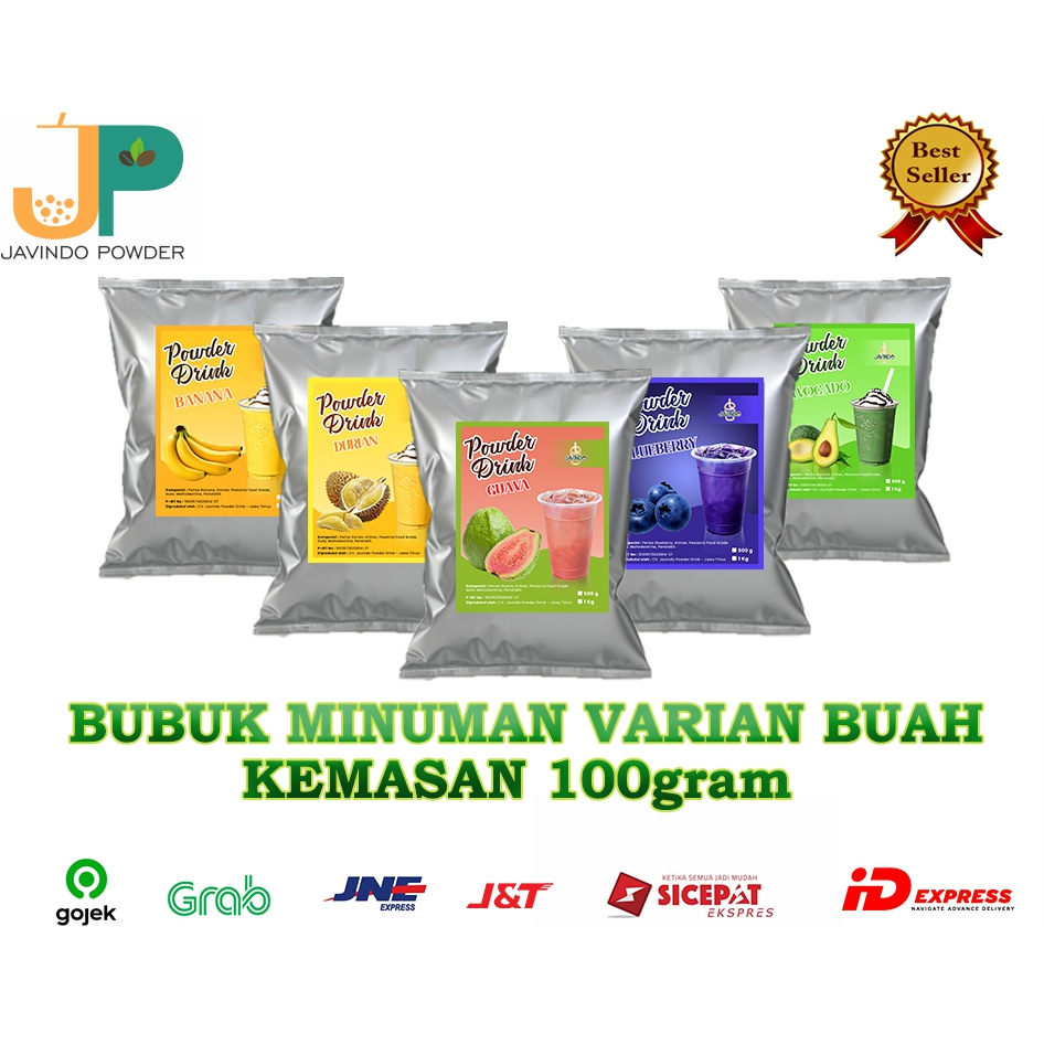 Jual Bubuk Minuman Reguler Bubble Drink Powder Varian Buah 100 Grm ...