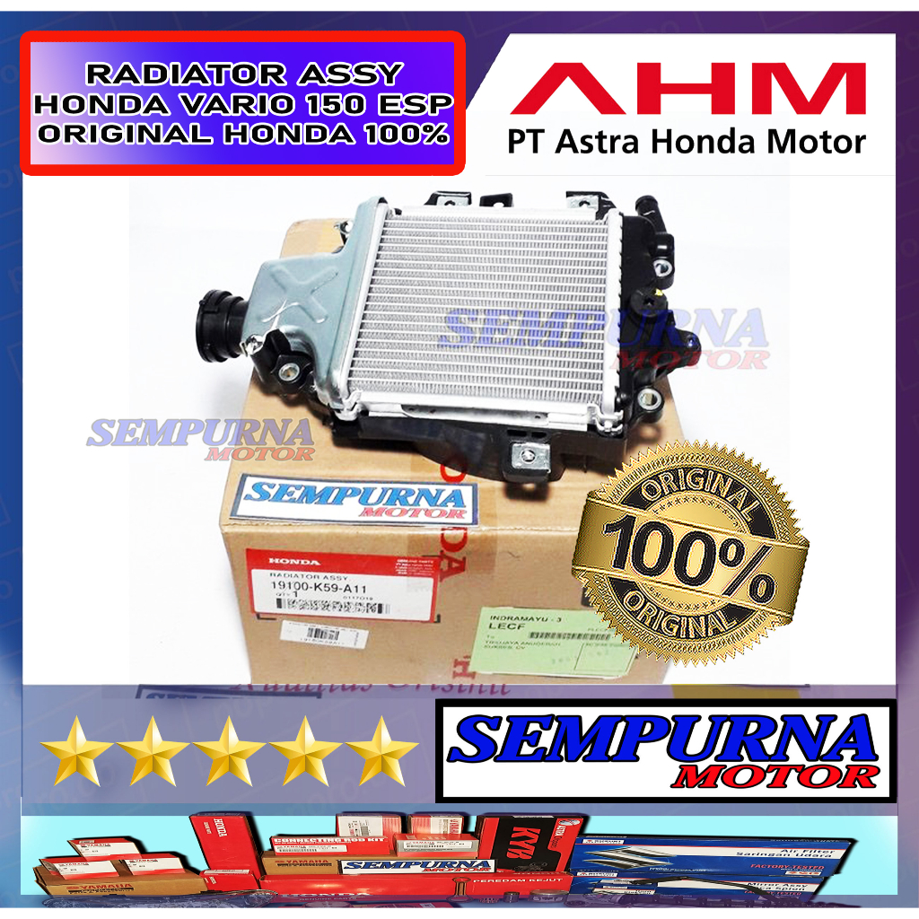 Jual Radiator Assy Vario 150 Esp 2015-2018 100% Original Honda 19100 ...