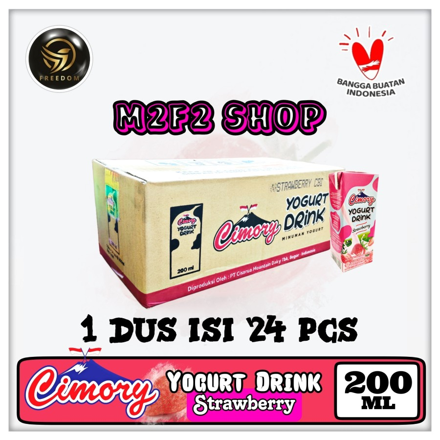 Jual Yogurt Cimory Drink Kotak Uht Strawberry Stroberi 200 Ml