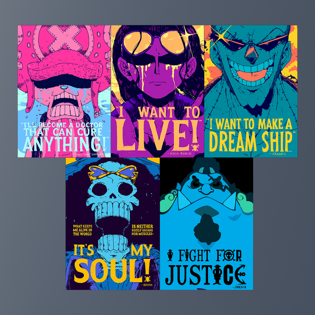 Jual POSTER ONE PIECE ISI 45pcs DELUSIONWALL POSTER DINDING BAND