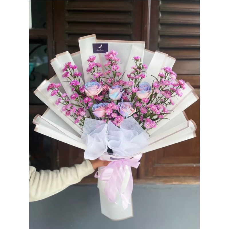 Jual fresh flowers bouquet / flowers bouquet jogja / buket wisuda jogja