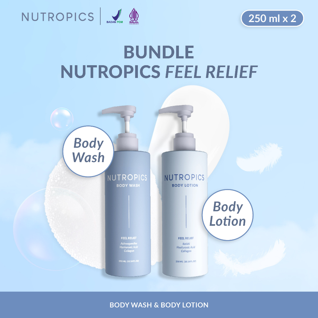 Jual Nutropics Double Relief Bundle (Body Wash & Body Lotion) Sabun