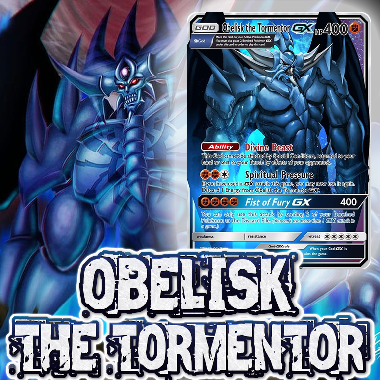 obelisk the tormentor pokemon card Slifer Ra and Obelisk God Card Pokemon Crossover Custom Orica cards main image 1