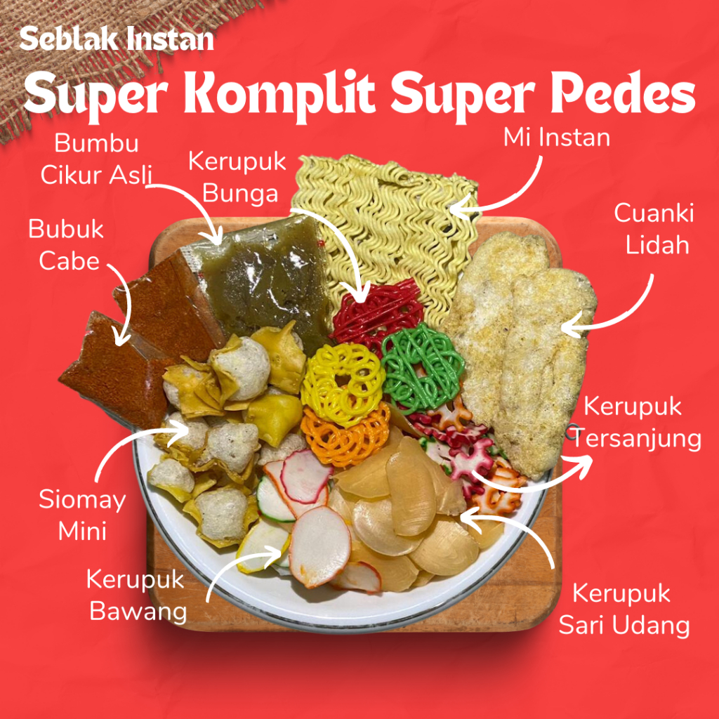 Jual Seblak Instan Super Komplit Super Pedes Dengan Bumbu Kencur Asli