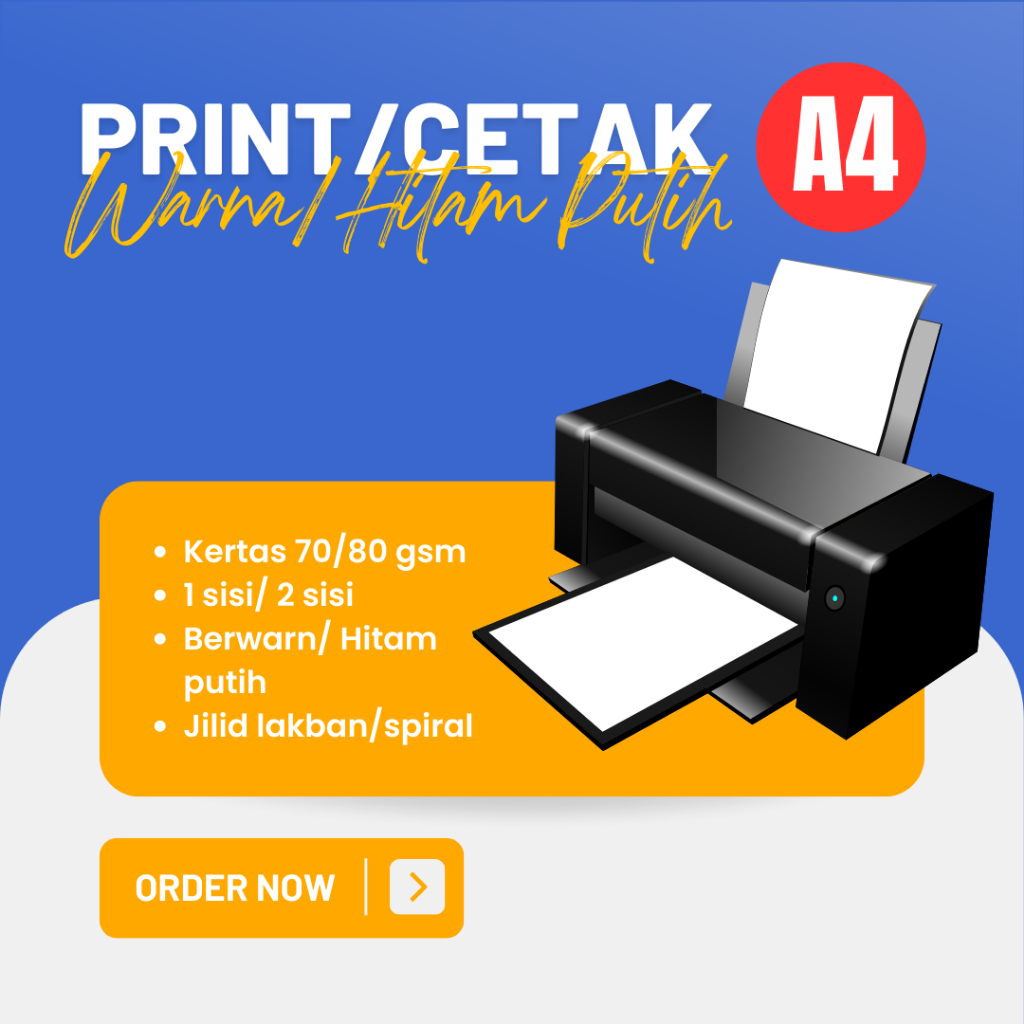 Jual JASA PRINT DAN CETAK KERTAS A4 | Shopee Indonesia