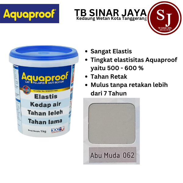 Jual Aquaproof Cat Pelapis Anti Bocor Kemasan 1kg - 062 Abu Muda ...