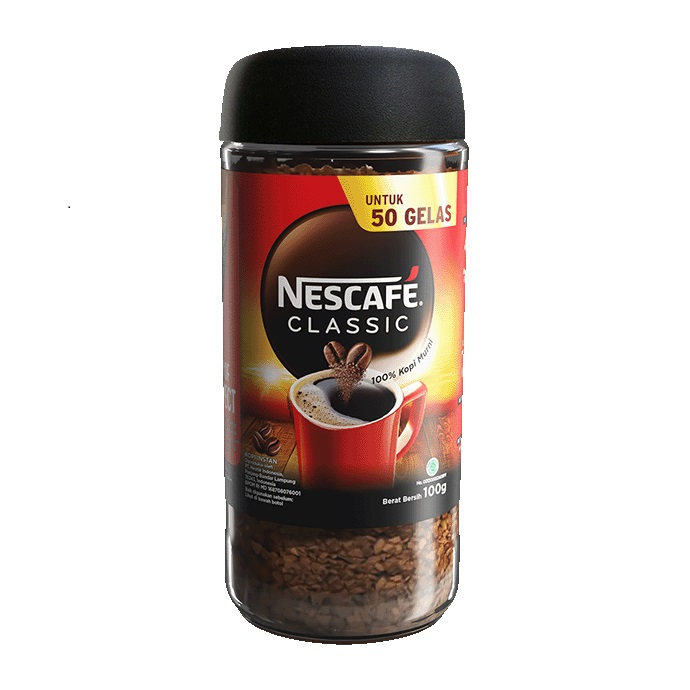 Jual NESCAFE CLASSIC COFFEE 100GR JAR KOPI NESCAFE KLASIK 100 GR KEMASAN TOPLES Shopee Indonesia