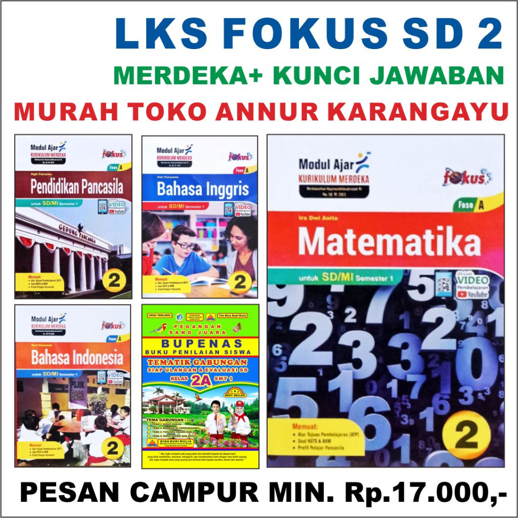 Jual Kipkev Modul King LKS FOKUS Kumer SD Kelas 2 * Kunci Jawaban Murah