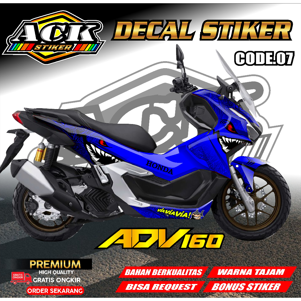 Jual Decal Sticker / Dekal Stiker Motor ADV 160 Tahun 2022 Full body ...