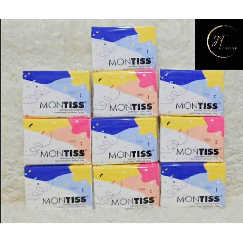 Jual Tisu Tissue MONTISS Facial Soft Mini Pack 120s 2ply ( isi 10pcs ...