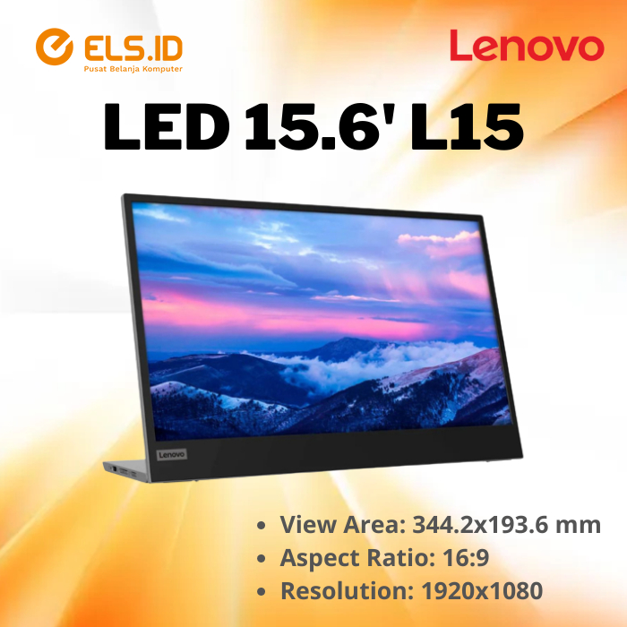 Jual Lenovo Monitor Portable L15 Led 15 6 Ips 60hz Shopee Indonesia